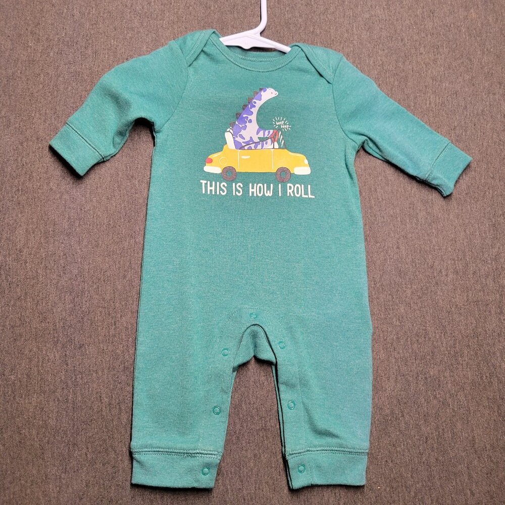 Boys romper, Old Navy, size 0-3 months, green, new without tags